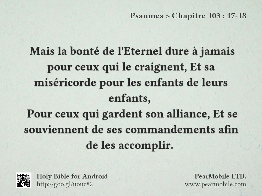 Psaumes, Chapitre 103:17-18